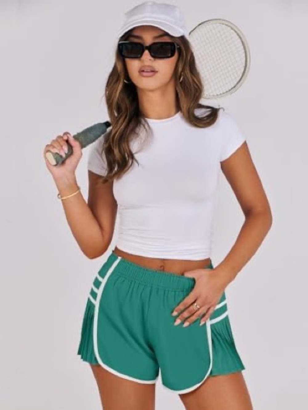 Caracilia Pleated Running Shorts